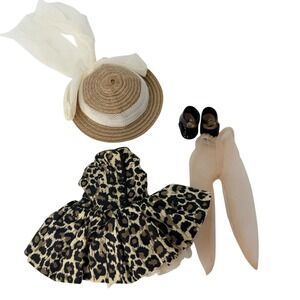 Vintage Vogue Ginny Doll 12 Star Outfit Leopard Dress Outfit Hat Shoes 2000s